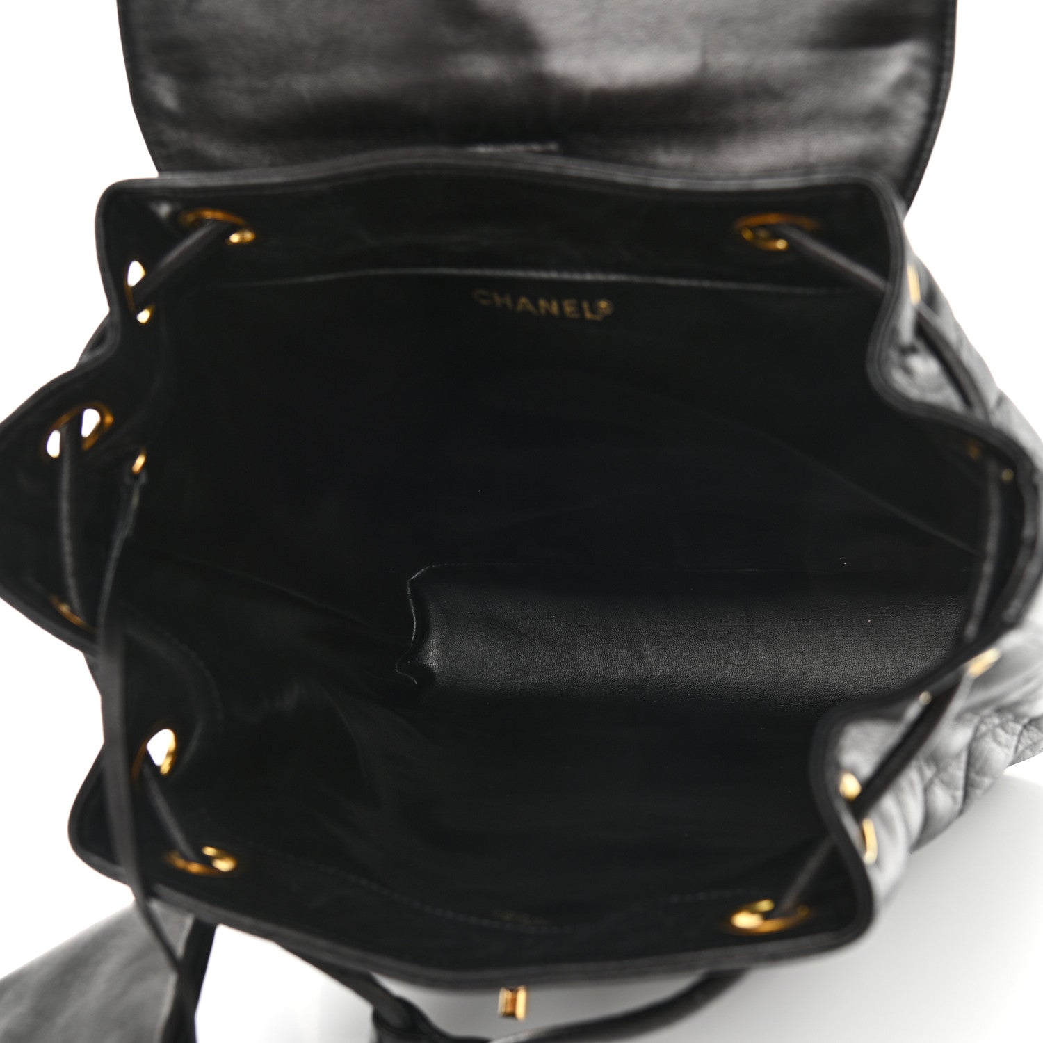 Chanel Lambskin Quilted CC Backpack Black 5 of 11