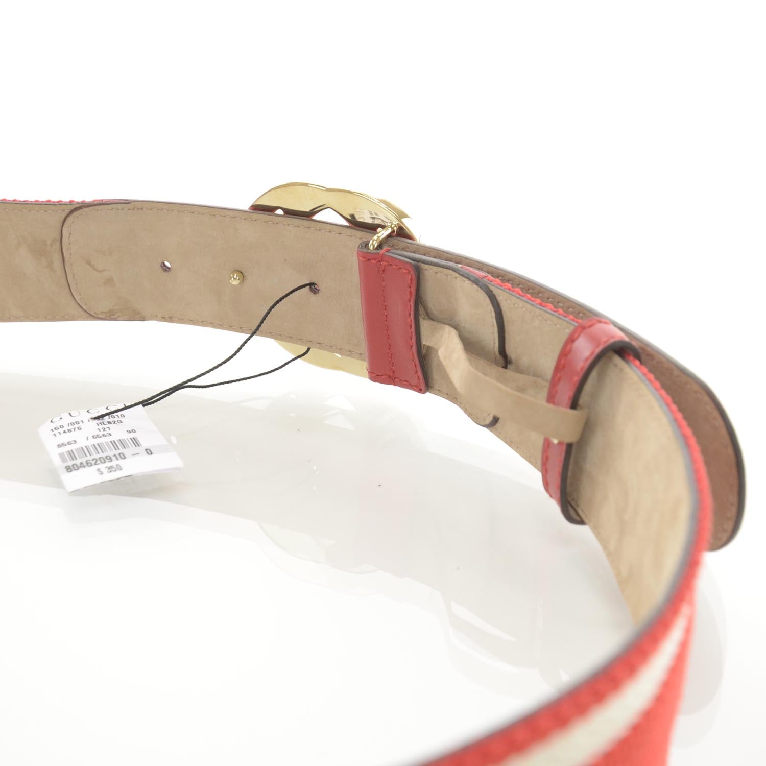Gucci Leather Canvas Web GG Belt 90 36 3 of 6
