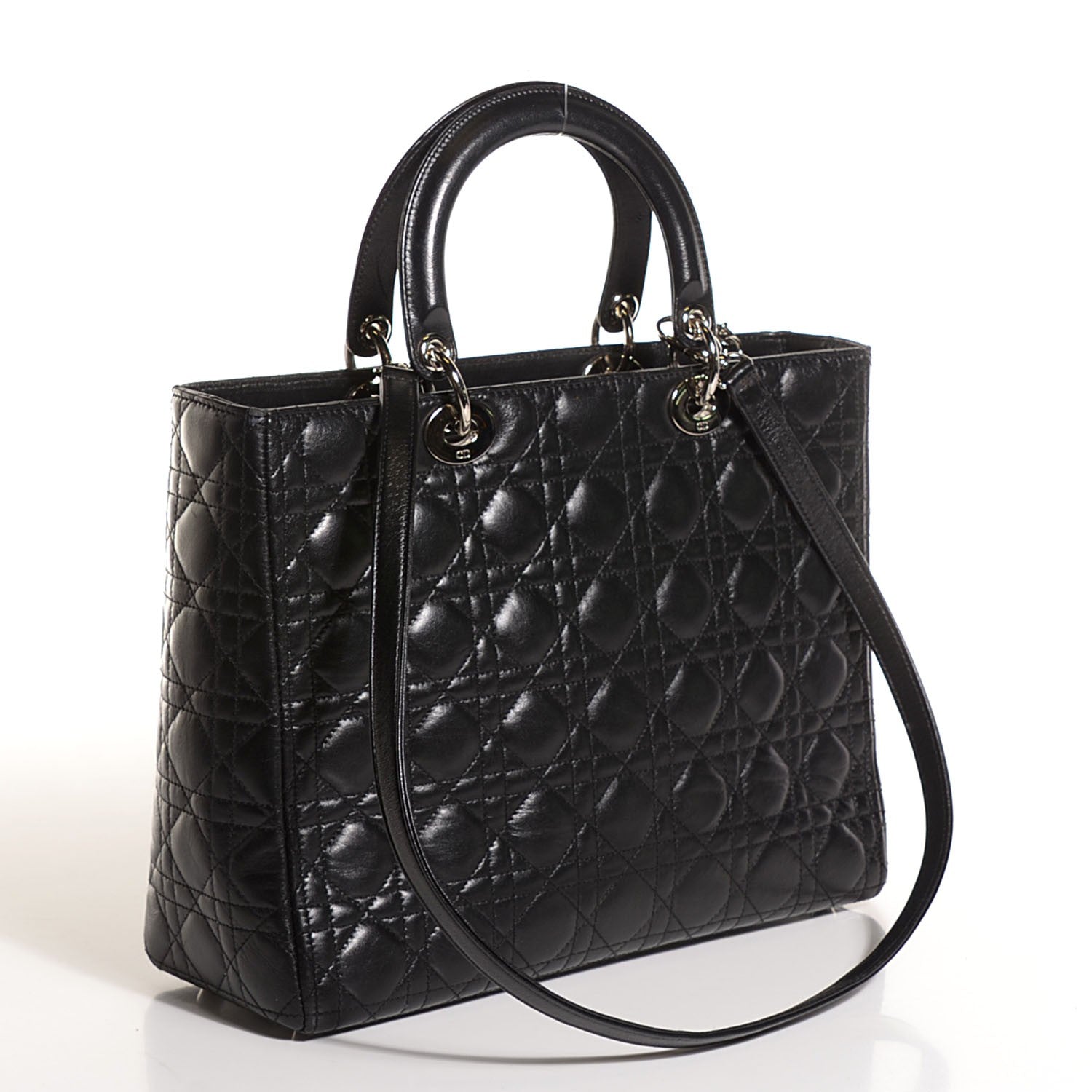 Christian Dior Lambskin Cannage Large Lady Dior Black 4 of 10