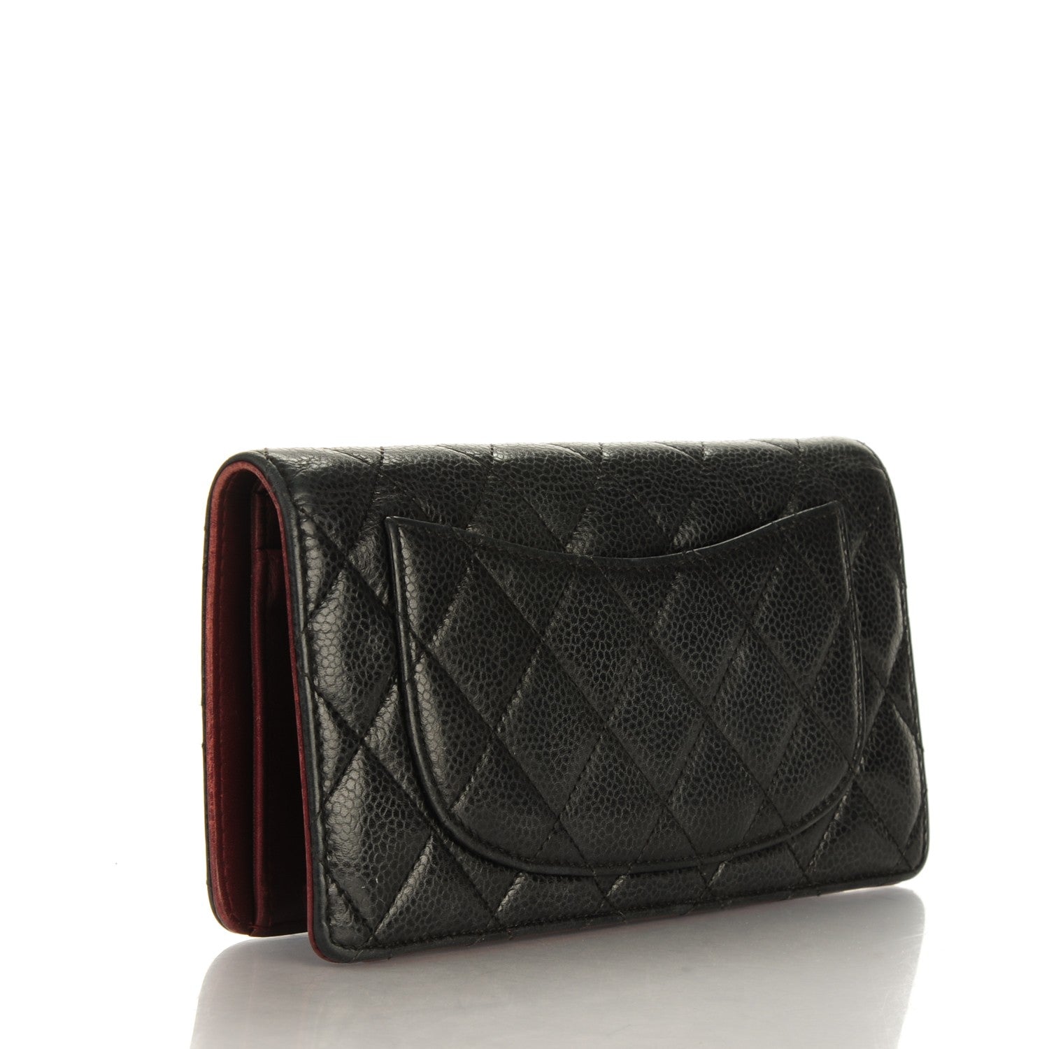 Chanel Caviar Quilted Yen Wallet Black 3 of 9