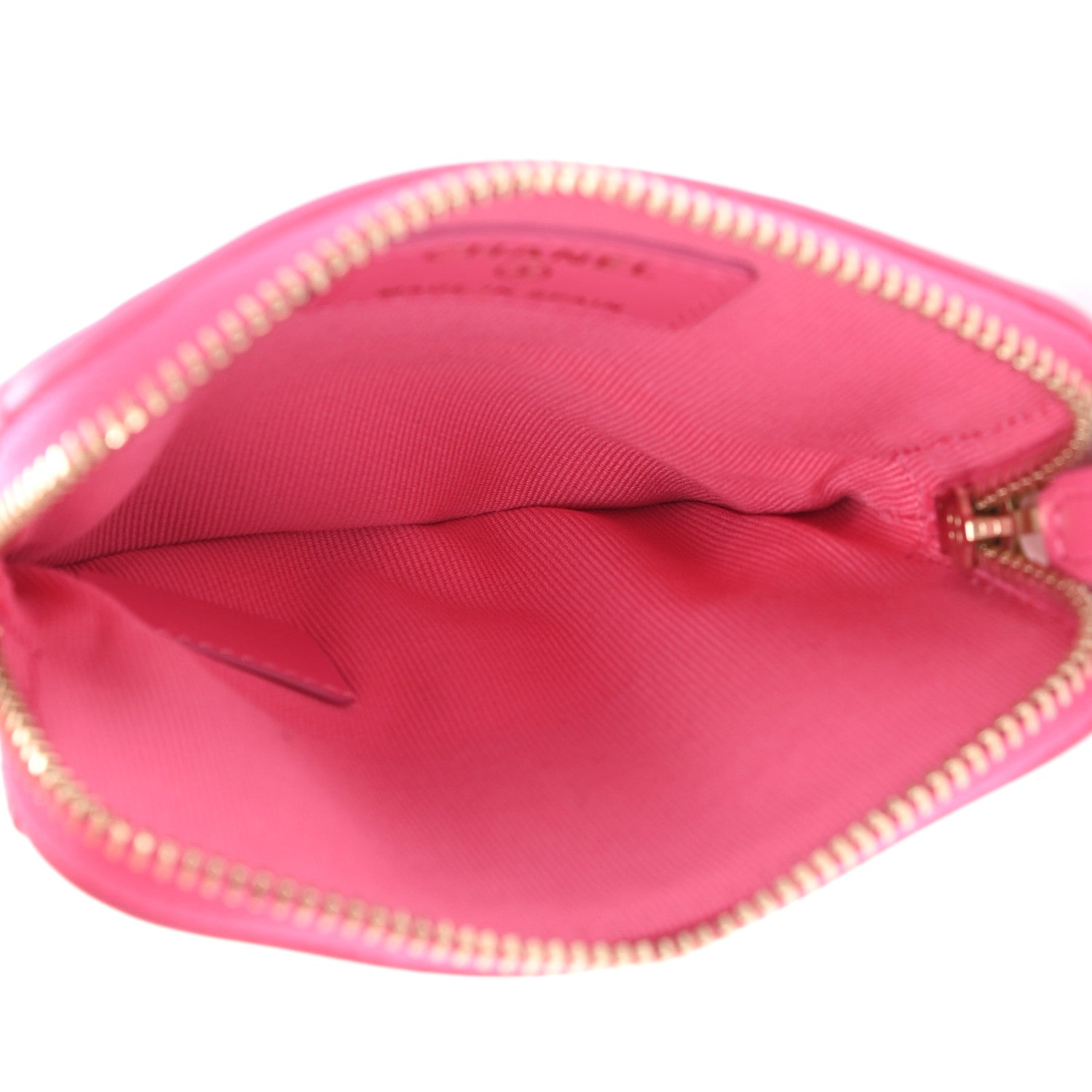 Chanel Lambskin Quilted Chanel 19 Zip Card Holder Wallet Pink 5 of 11