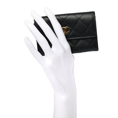 Chanel Caviar Quilted Flap Card Holder Black 2 of 8