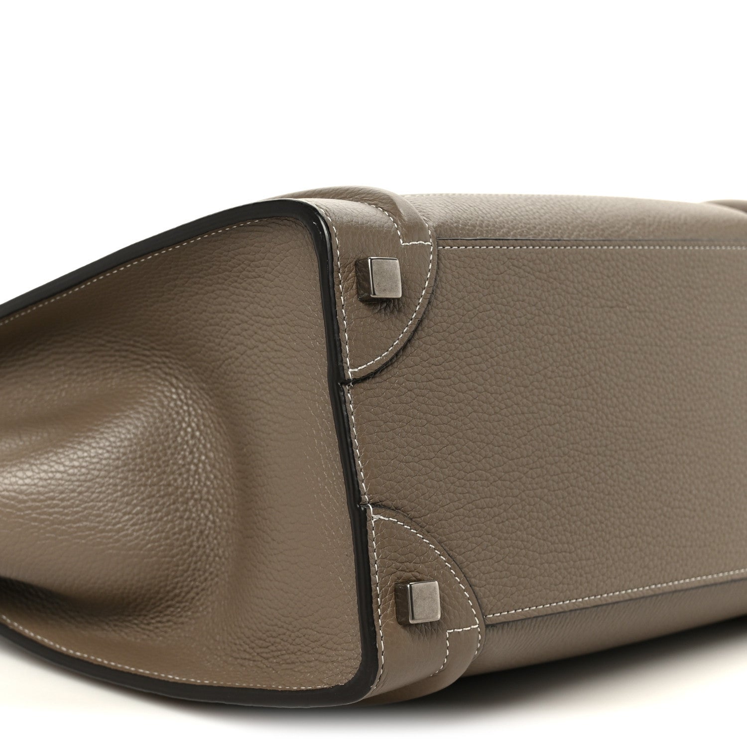 Celine Drummed Calfskin Micro Luggage Souris 9 of 11