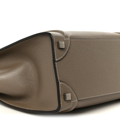 Celine Drummed Calfskin Micro Luggage Souris 9 of 11