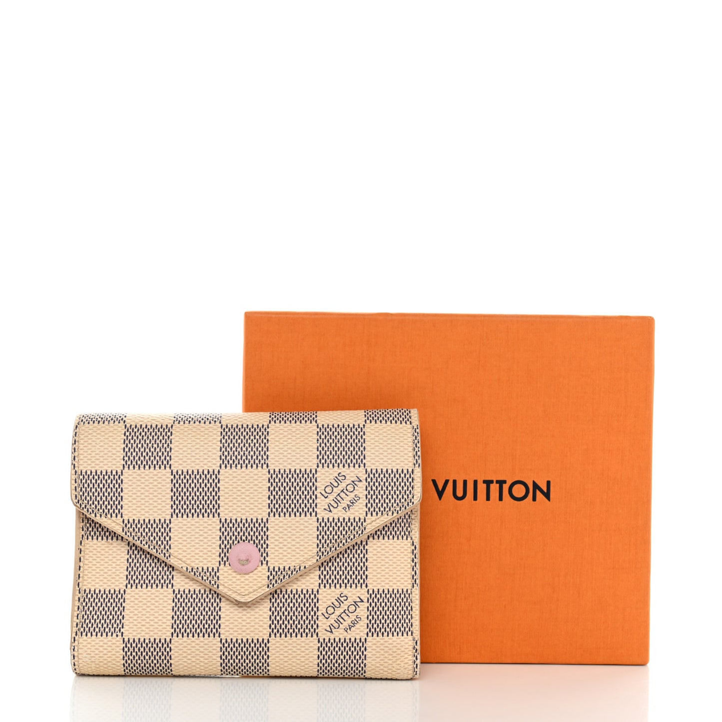 Damier Azur Victorine Wallet Rose Ballerine