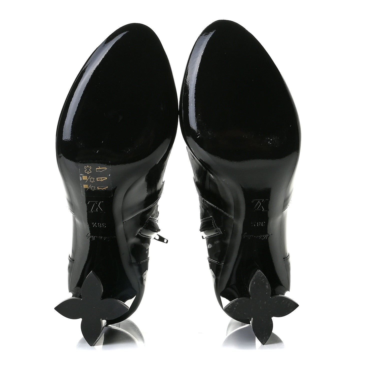 Louis Vuitton Patent Silhouette Ankle Boots 38.5 Black 7 of 12