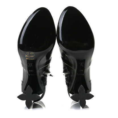 Louis Vuitton Patent Silhouette Ankle Boots 38.5 Black 7 of 12
