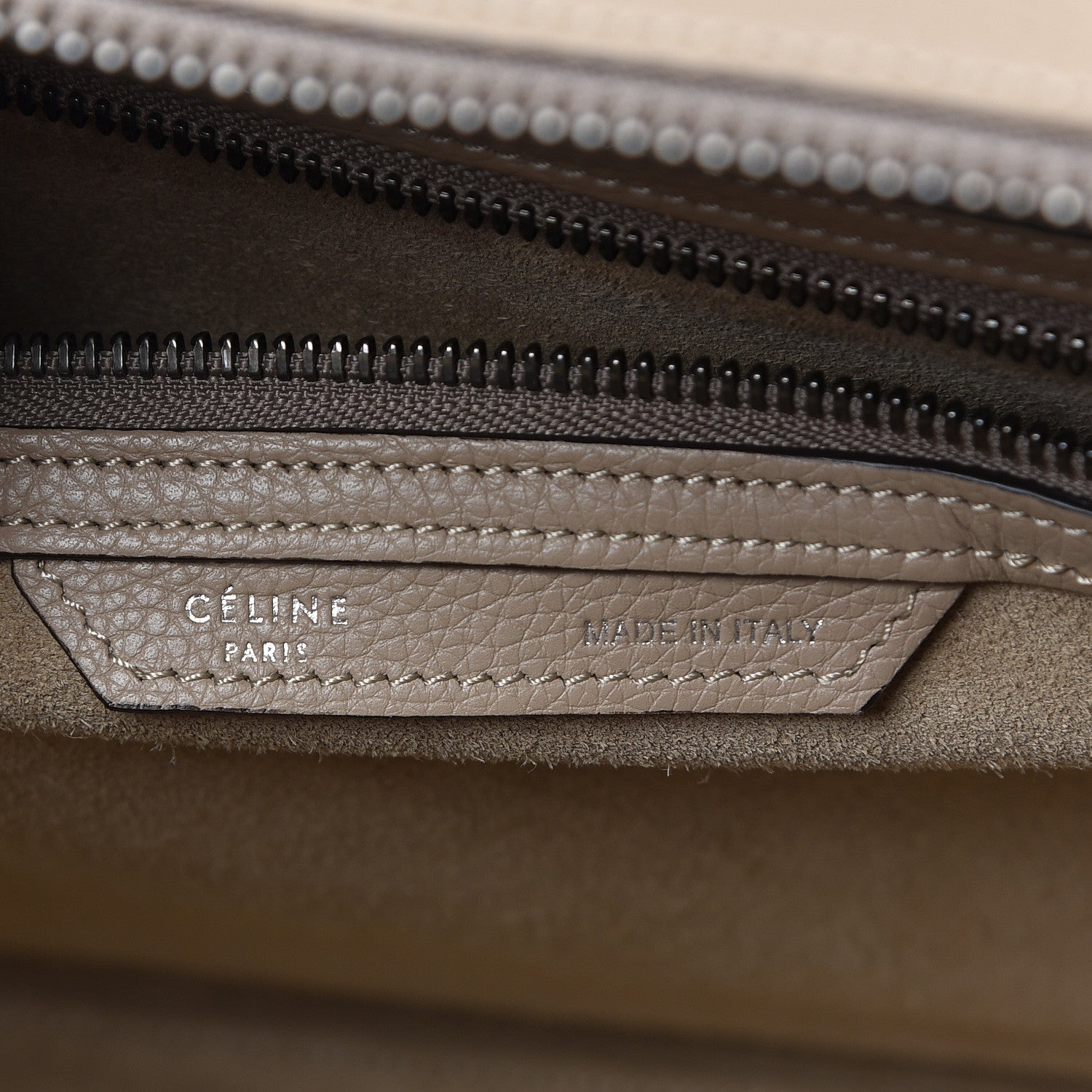 Celine Drummed Calfskin Mini Luggage Dune 6 of 16