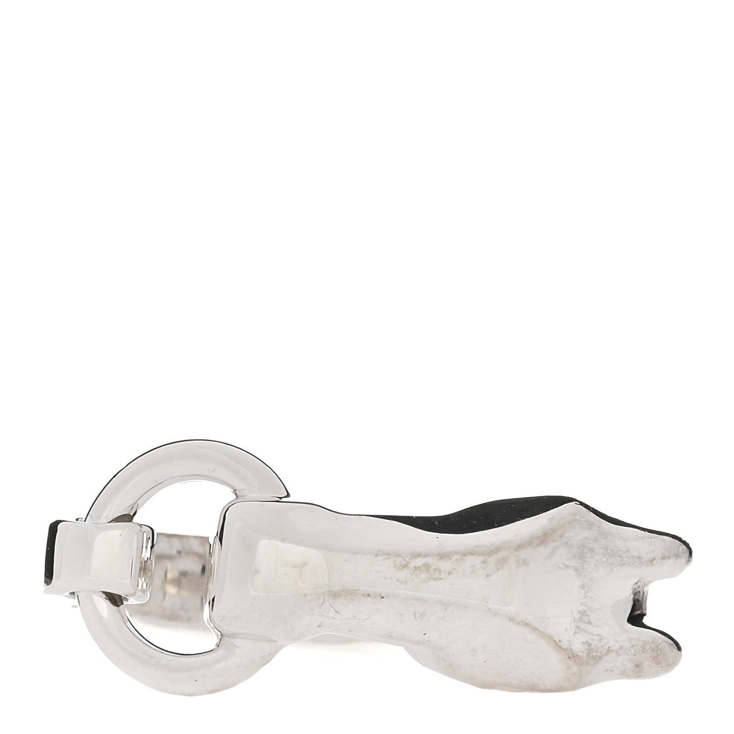 Hermes Sterling Silver PM Galop Ring 52 6 1 of 5
