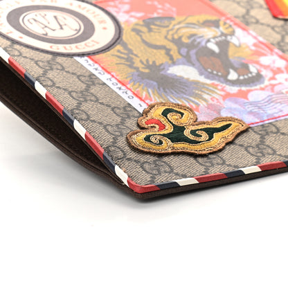 Gucci GG Supreme Monogram Courrier Documents Holder Beige New Acero 8 of 9