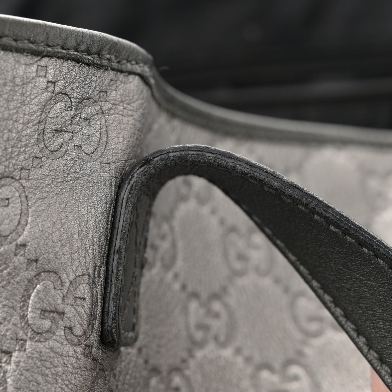 Gucci Metallic Guccissima Large Tote Dark Grey 22 of 23