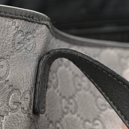 Gucci Metallic Guccissima Large Tote Dark Grey 22 of 23