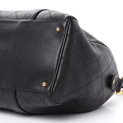 Chanel Calfskin Stitched CC Boston Black 9 of 13