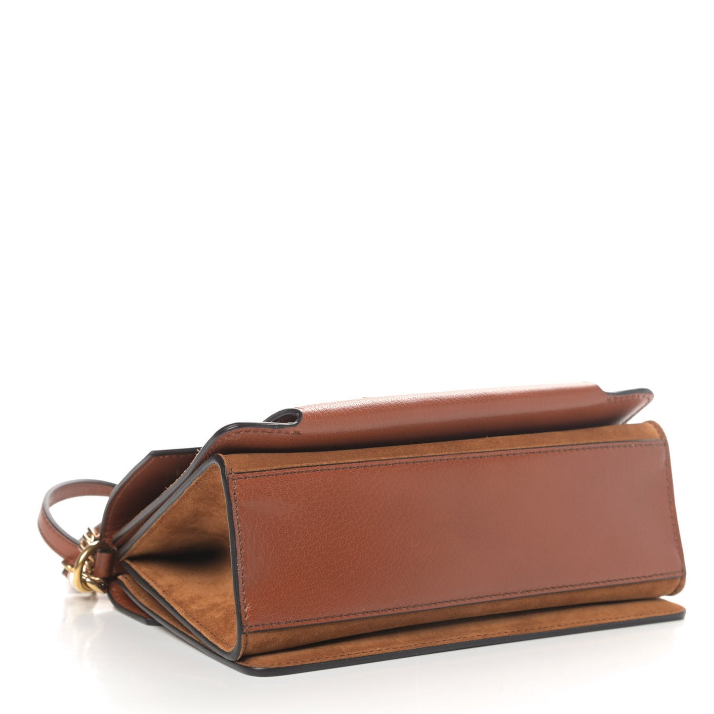 Goatskin Small GV3 Shoulder Bag Chestnut