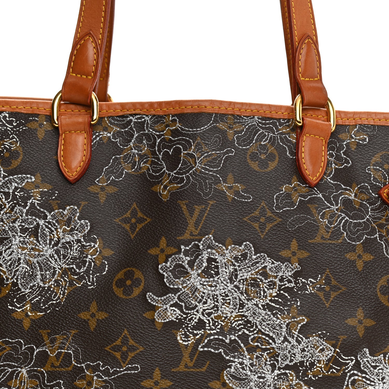 Louis Vuitton Monogram Dentelle Batignolles Horizontal Silver 8 of 11