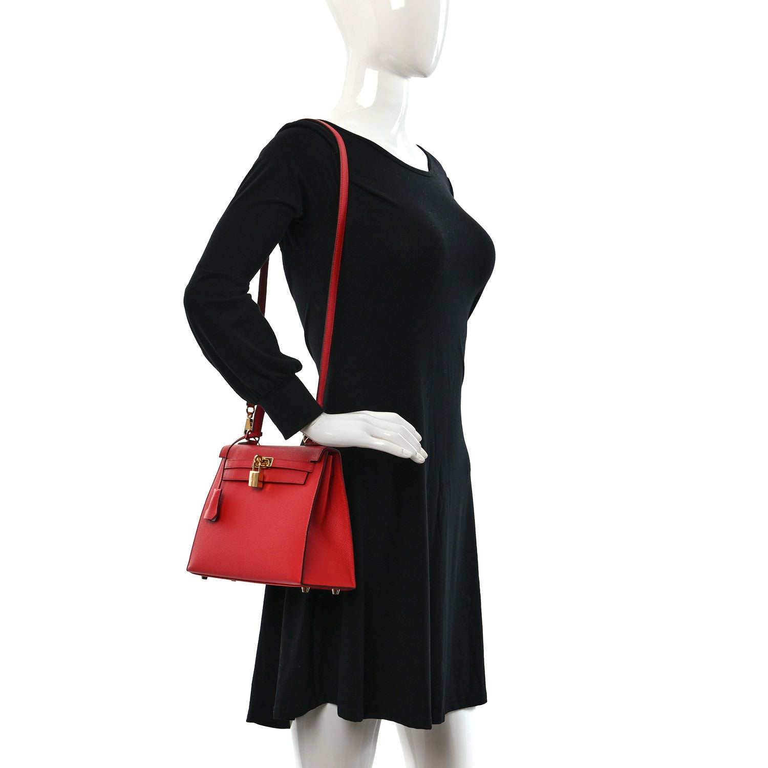 Hermes Epsom Kelly Sellier 25 Rouge Tomate 2 of 10