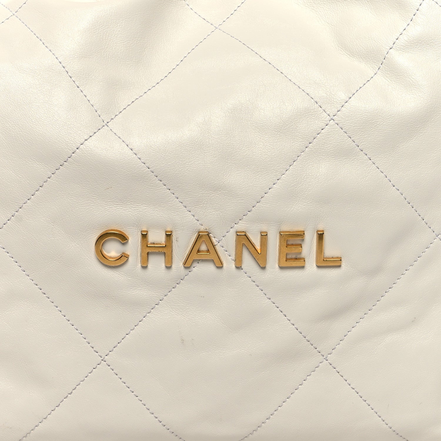 Chanel Shiny Calfskin Quilted Chanel 22 White 10 of 13
