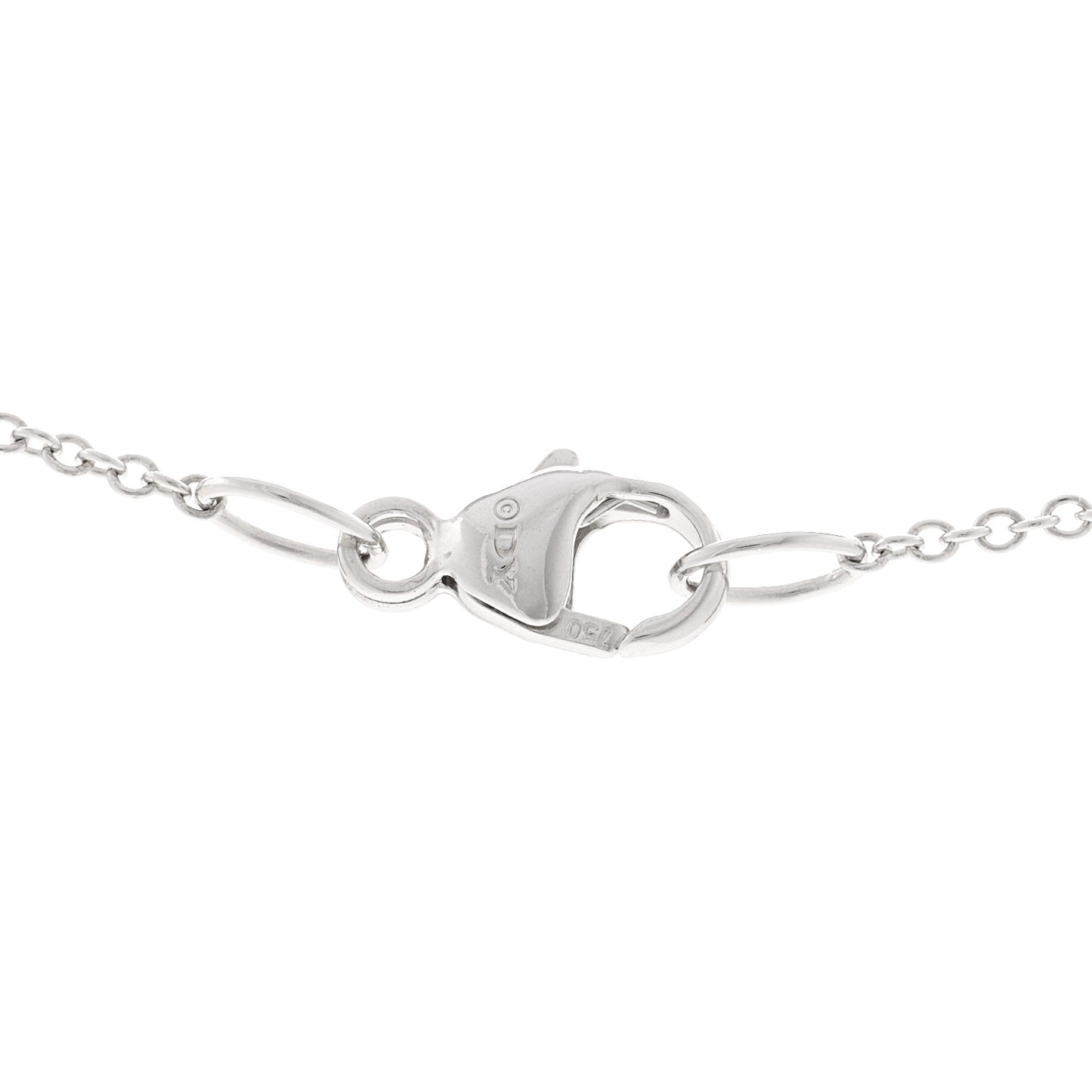 18K White Gold Diamond .52ct Solitaire Diamond Necklace