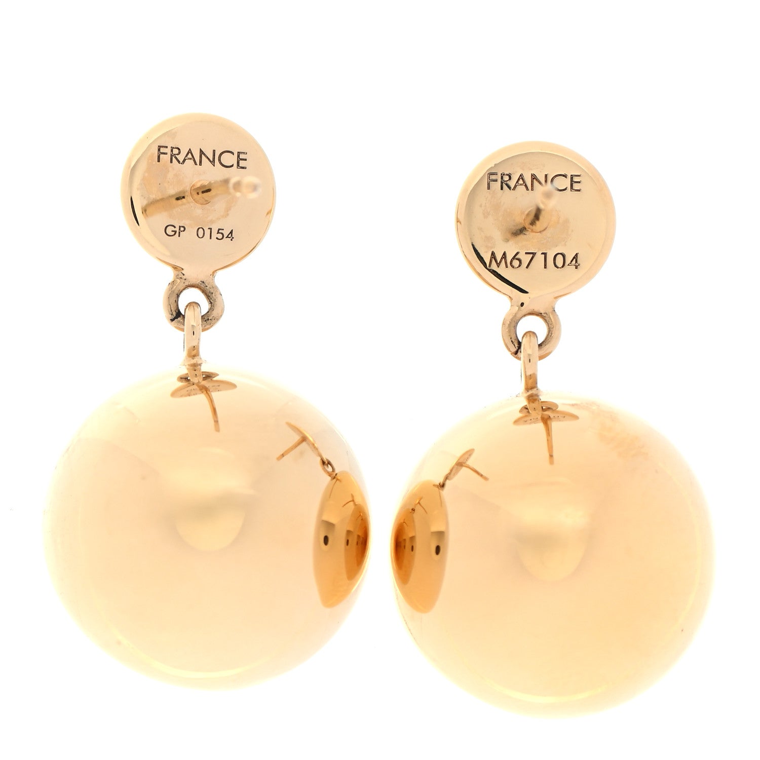 Louis Vuitton Inclusion Art Deco Earrings Gold Peach 4 of 4