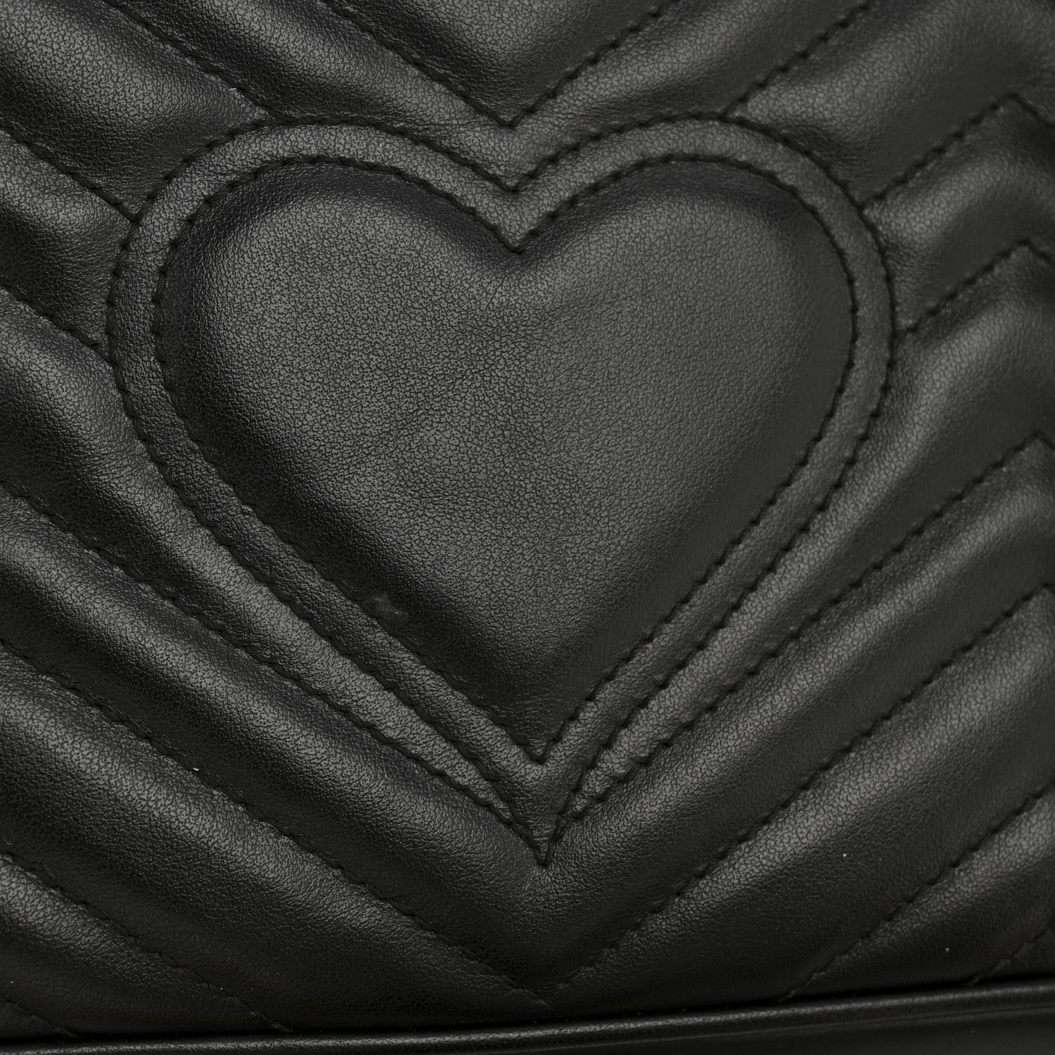 Gucci Calfskin Matelasse Small GG Marmont Shoulder Bag Black 12 of 12