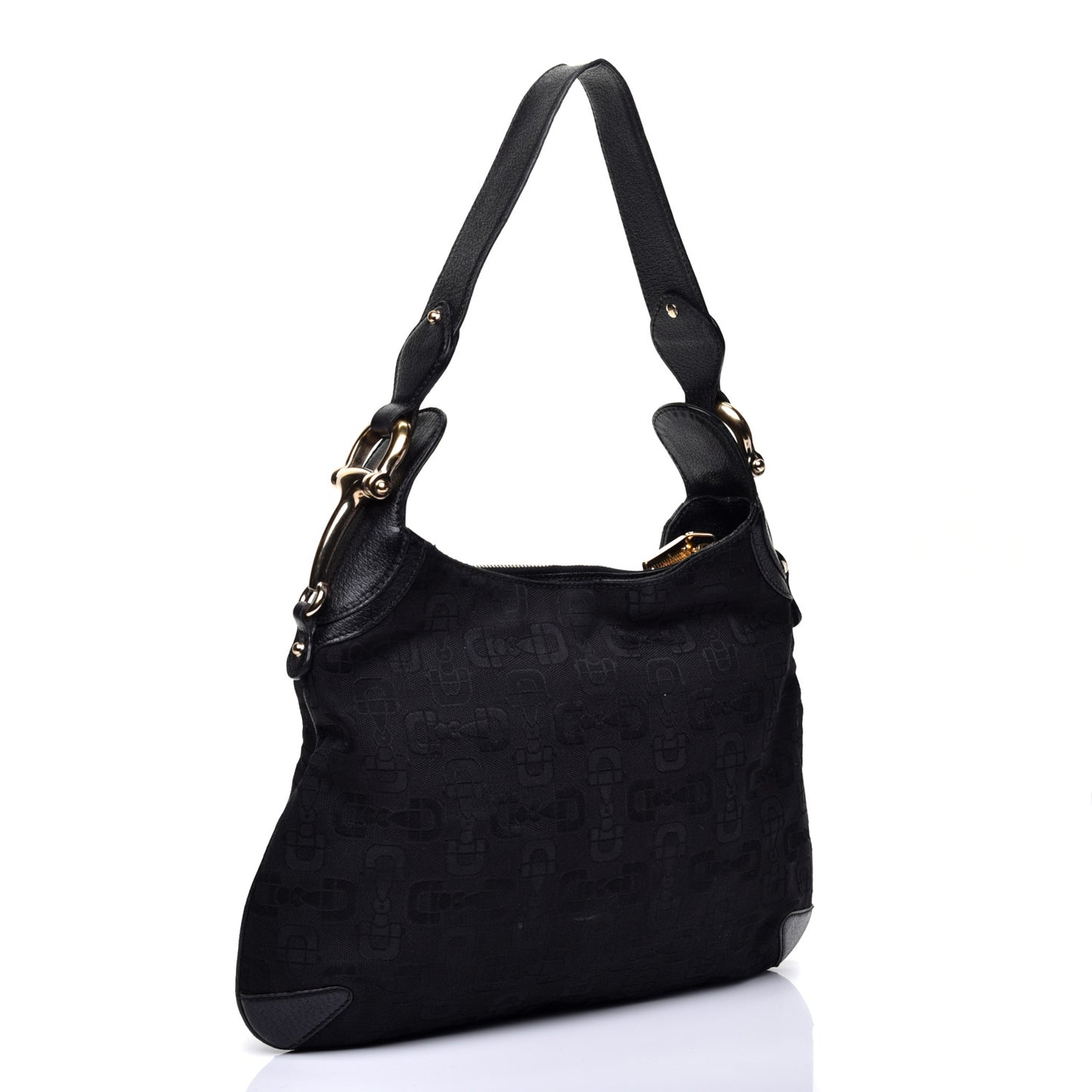 Canvas Horsebit Creole Hobo Black