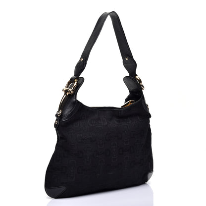 Gucci Canvas Horsebit Creole Hobo Black 3 of 9