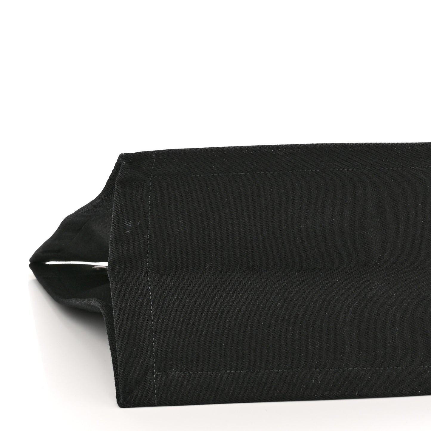 Linen Calfskin Rive Gauche Tote Black