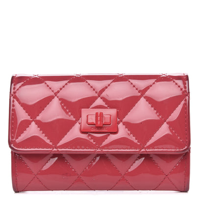Chanel Patent Quilted Reissue Flap Card Holder Pink 1 of 11