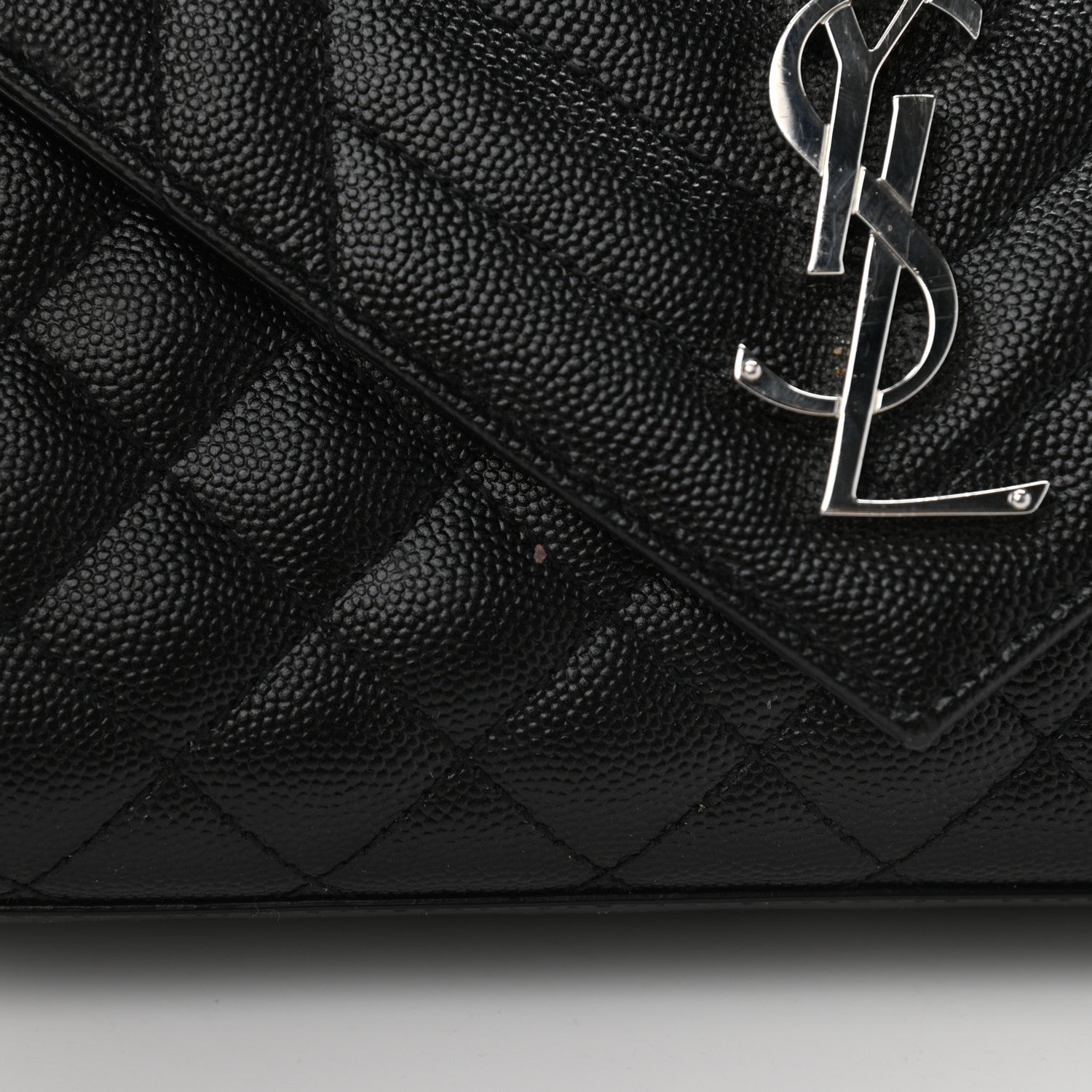 Saint Laurent Grain De Poudre Textured Mixed Matelasse Triquilt Small Monogram Satchel Black 11 of 12