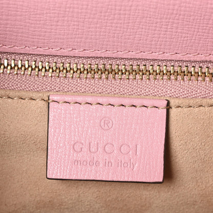 Gucci Snakeskin Calfskin Horsebit 1955 Shoulder Bag Blue Pink 6 of 10