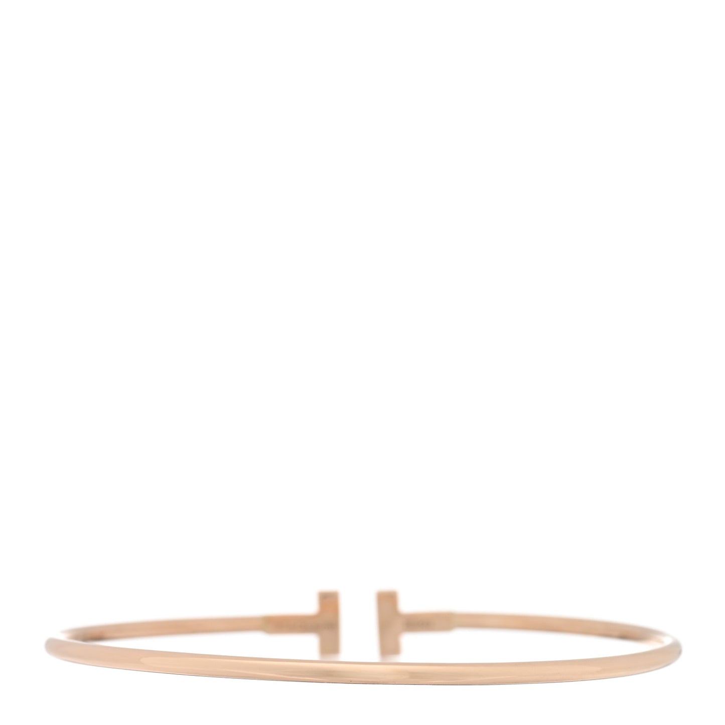 18K Rose Gold Narrow T Wire Bracelet