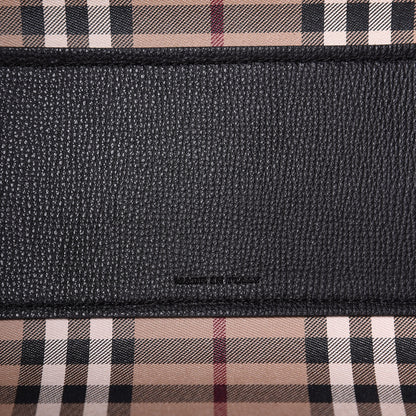 Burberry Grainy Calfskin Haymarket Check Medium Reversible Tote Black 9 of 10