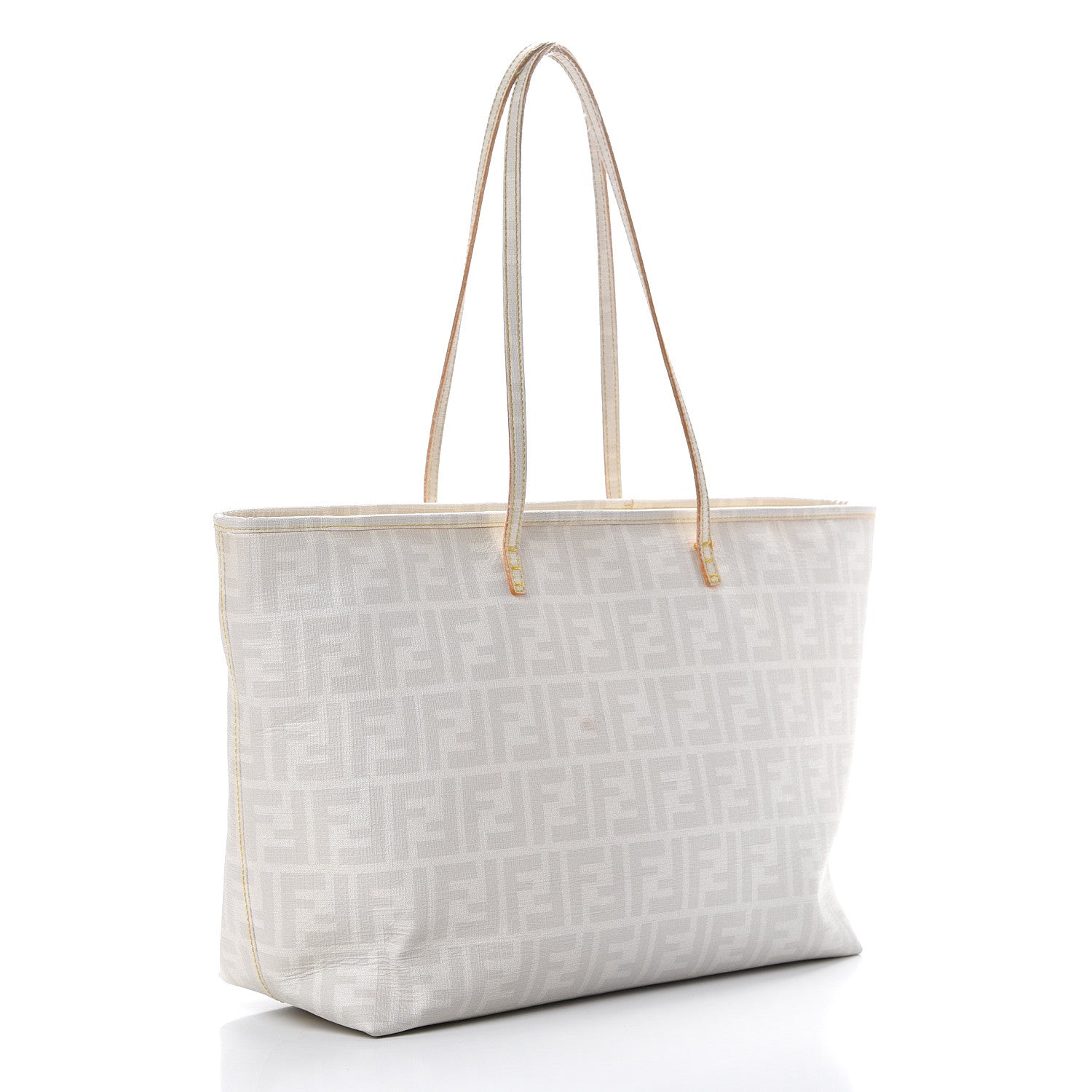 Fendi Zucca Spalmati Medium Roll Tote Bianco 2 of 16