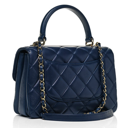 Chanel Lambskin Quilted Small Trendy CC Dual Handle Flap Bag Navy 4 of 10