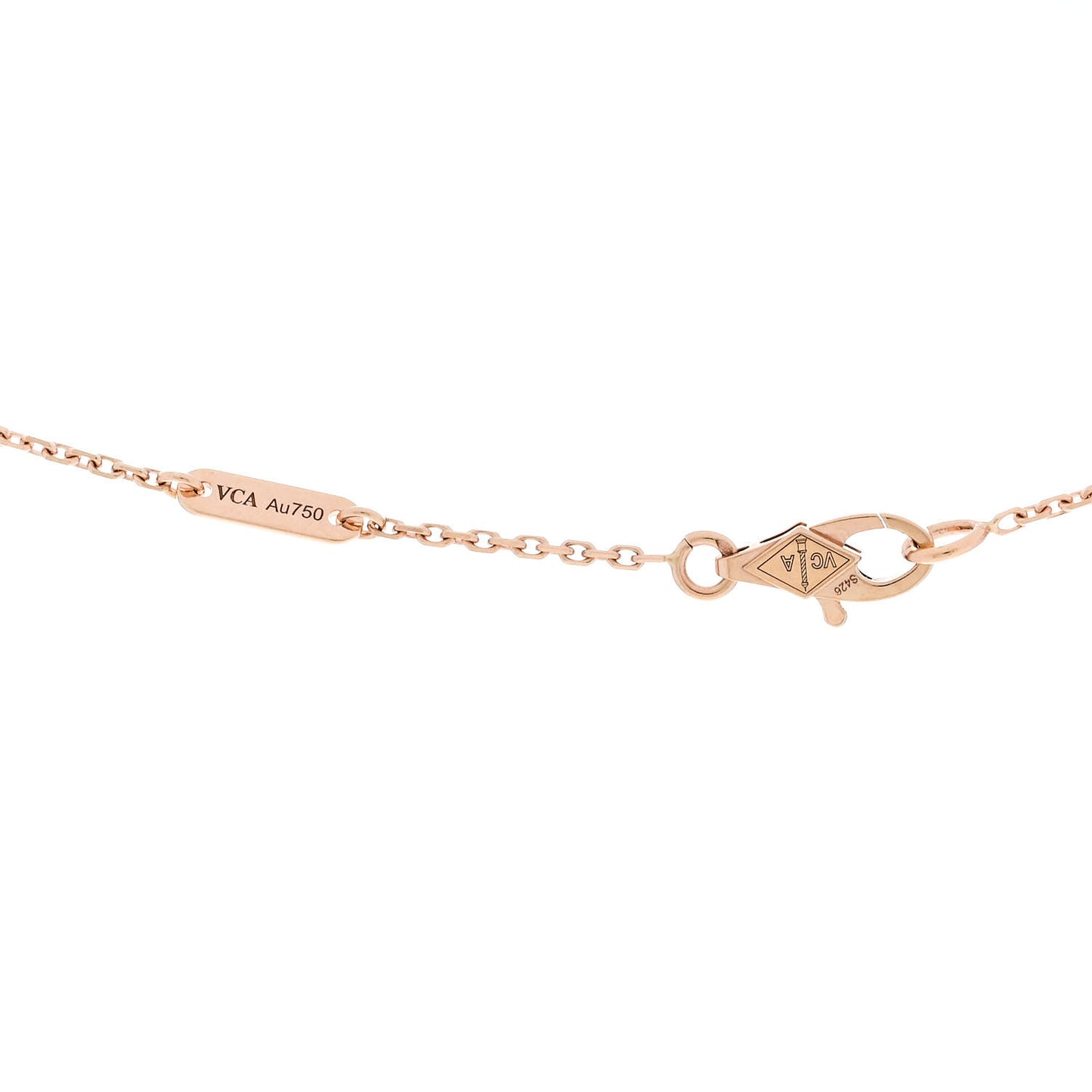 18K Rose Gold Carnelian Sweet Alhambra Heart Pendant Necklace