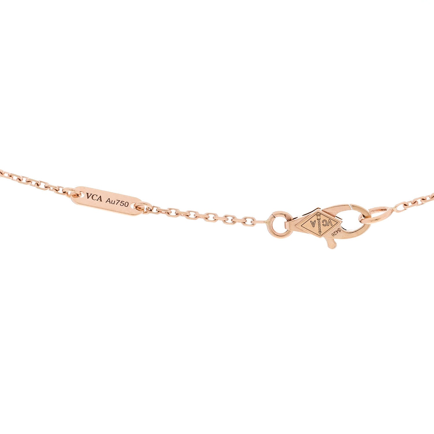 Van Cleef & Arpels 18K Rose Gold Carnelian Sweet Alhambra Heart Pendant Necklace 4 of 6