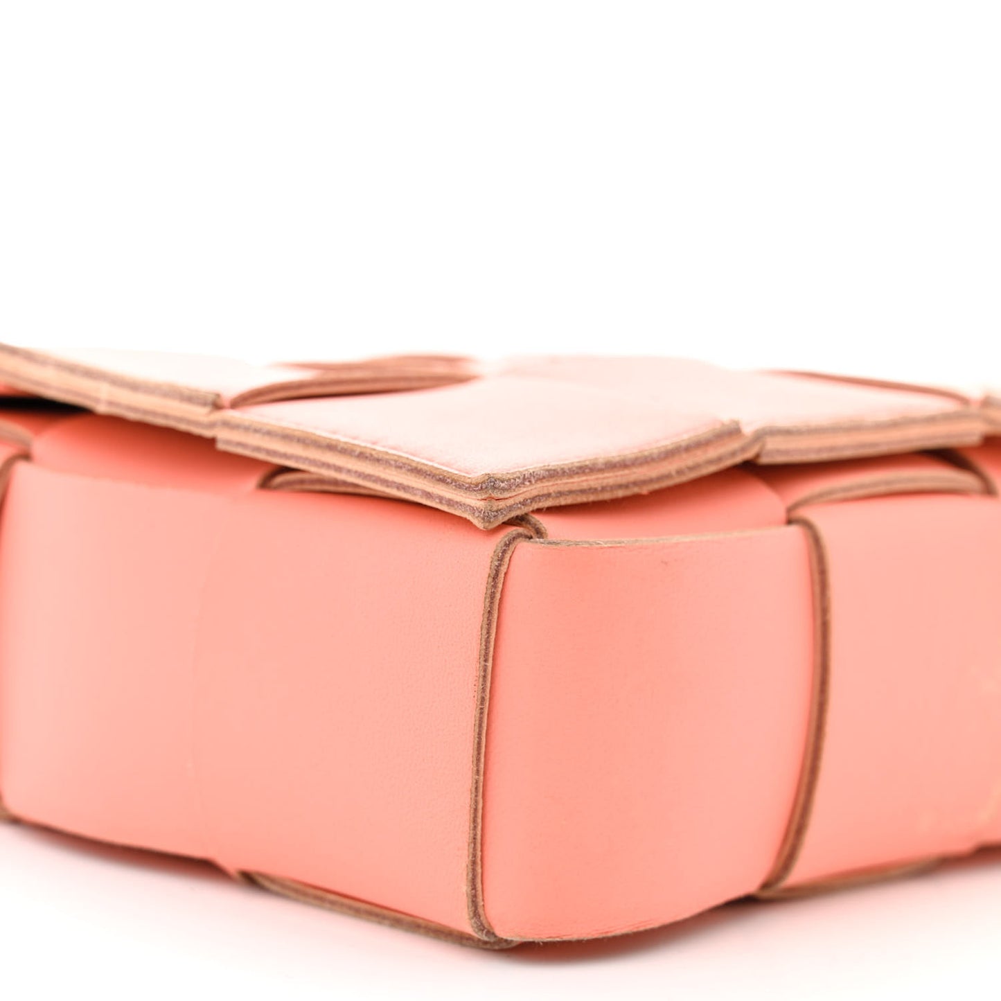 Nappa Maxi Intreccio Cassette Bag Peach
