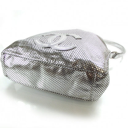 Chanel Metallic Glazed Calfskin Perforated Medium Rodeo Drive Tote Silver 4 of 8