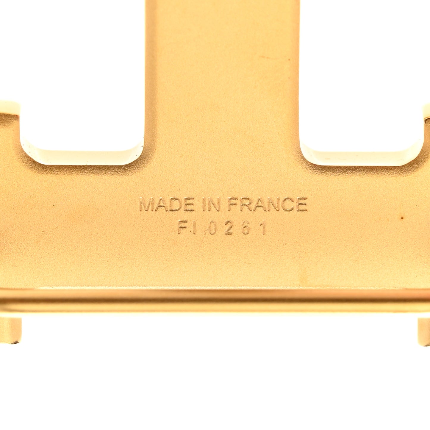 Polished 32mm H Belt Buckle Gold