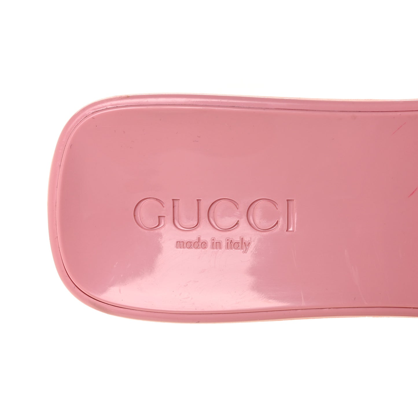 Rubber Gucci Logo Womens Platform 20/60mm Slide Sandals 37 Wild Rose