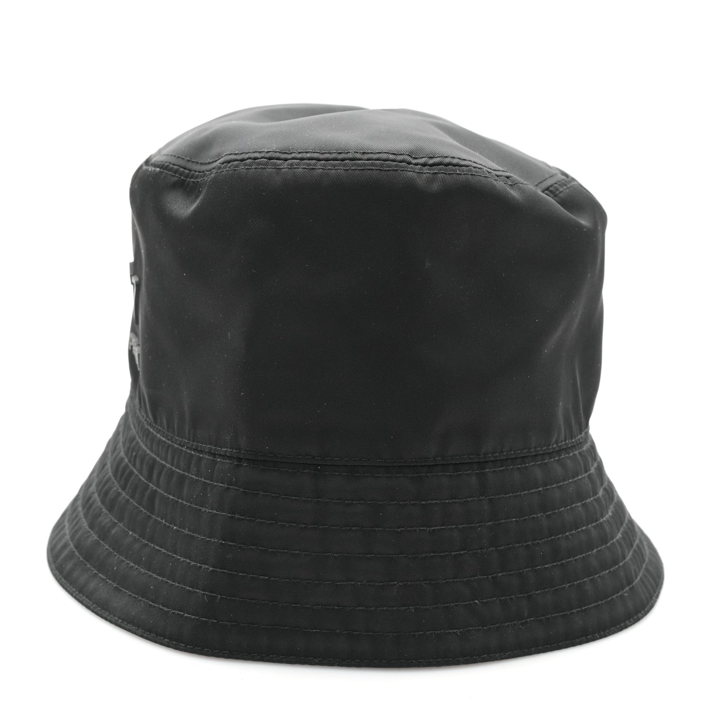 Re-Nylon Rubber Logo Bucket Hat S Black