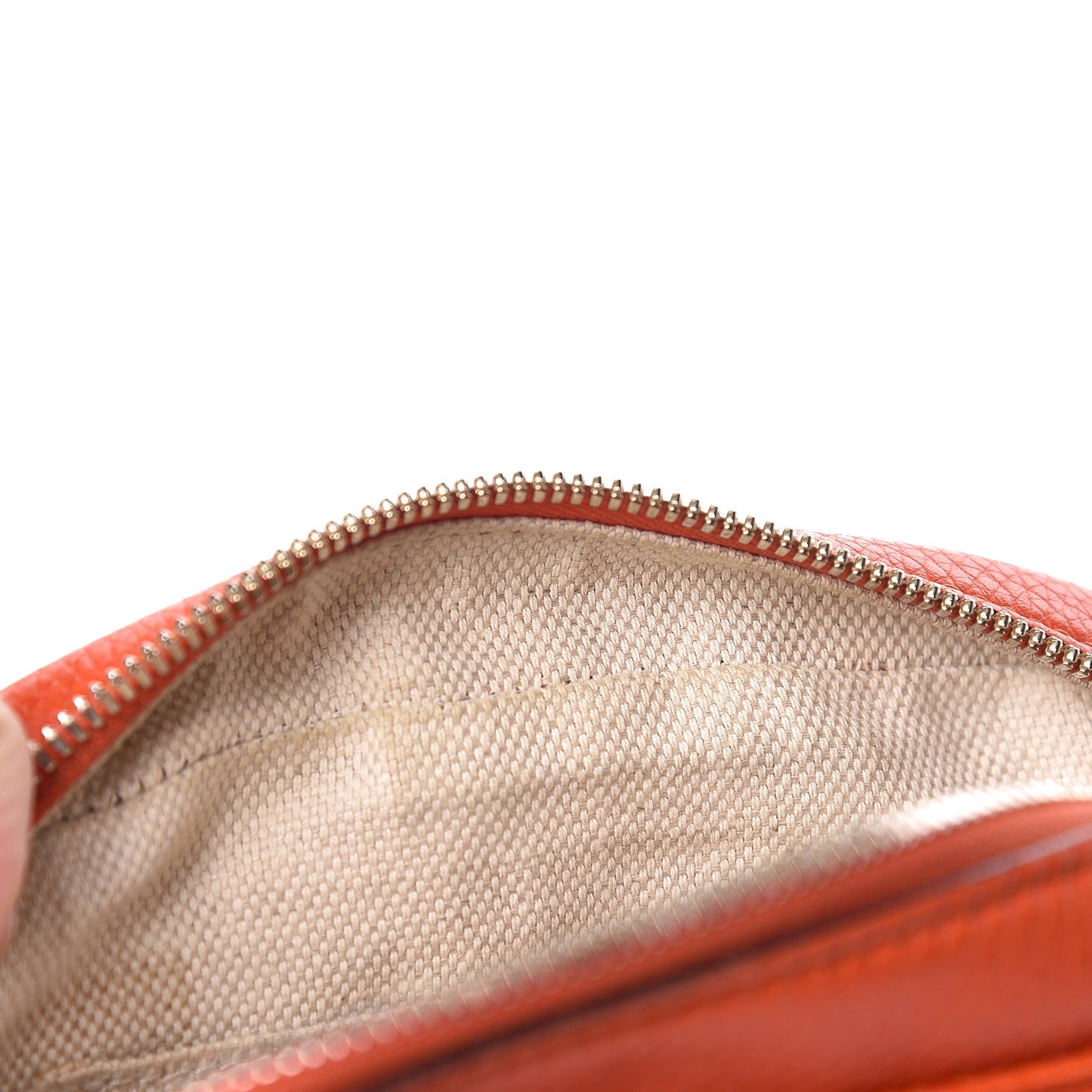 Pebbled Calfskin Small Soho Disco Bag Sun Orange