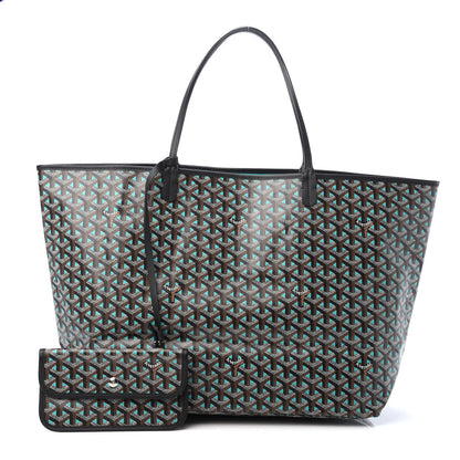 Goyard Goyardine Saint Louis Claire Voie GM Black Blue 1 of 9