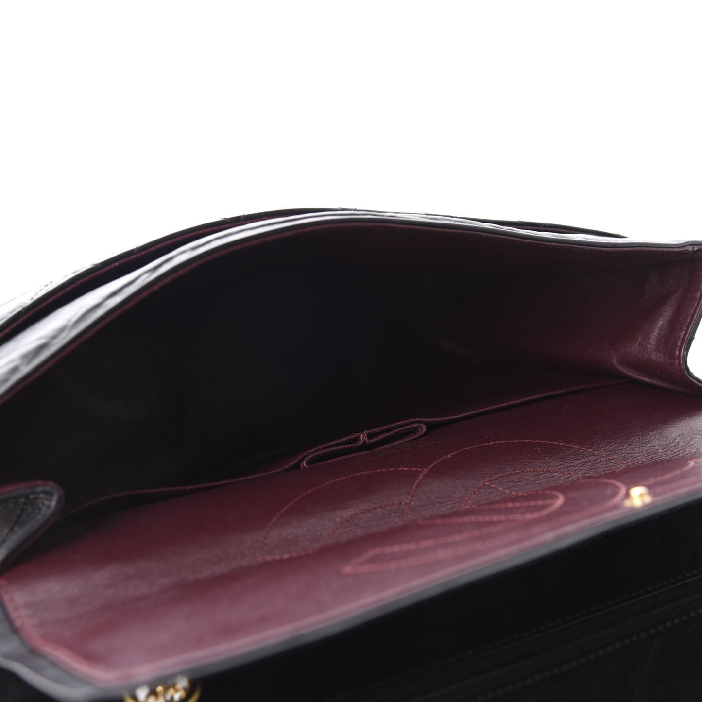 Aged Calfskin Quilted 2.55 Reissue 227 Flap Black