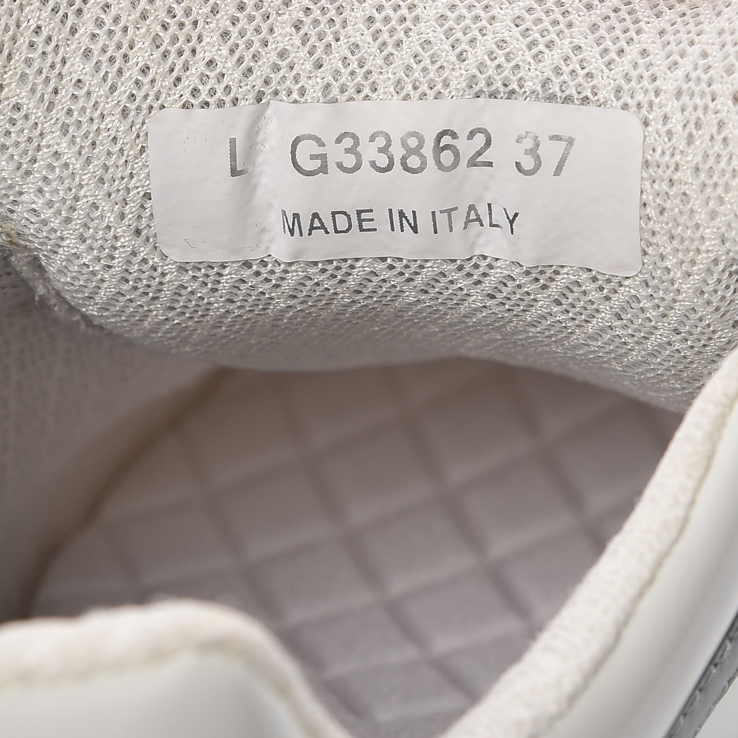 Patent Calfskin CC Womens Sneakers 37 White Light Blue
