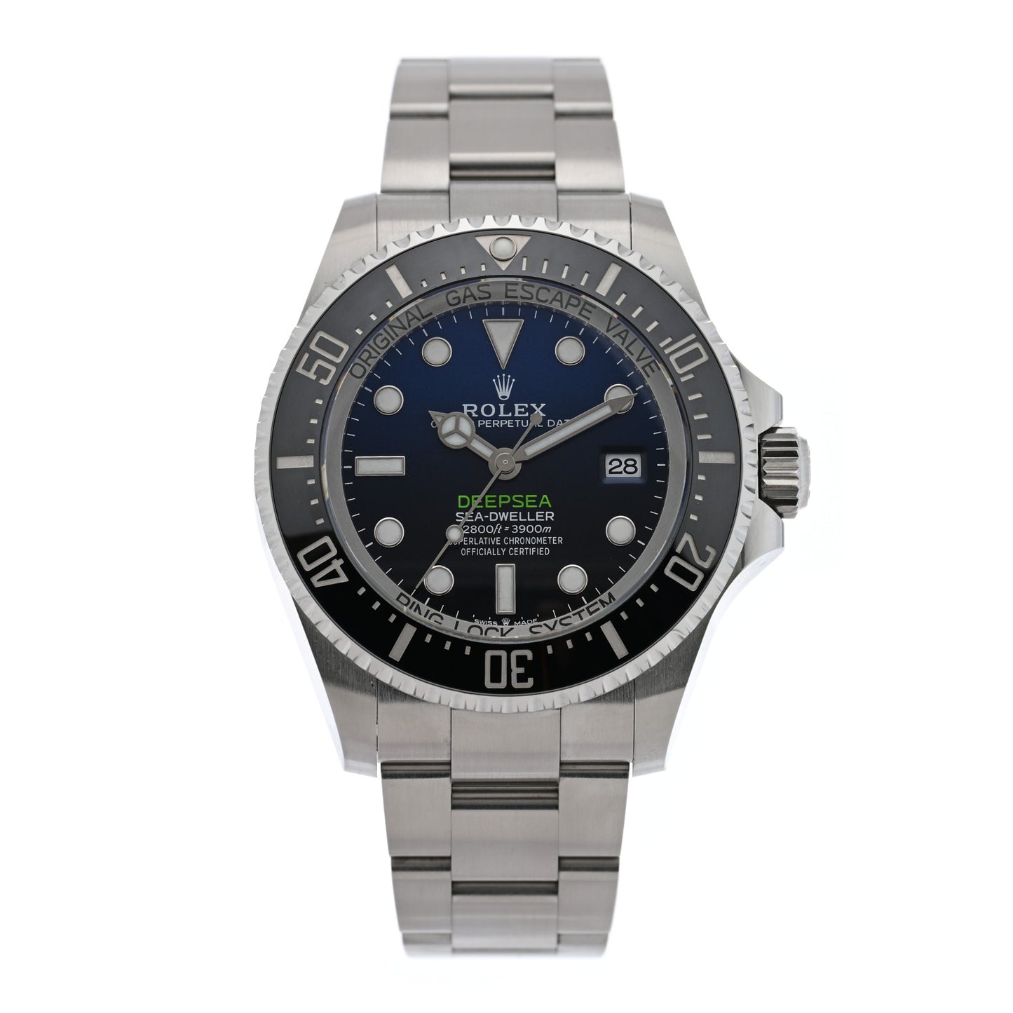 Stainless Steel 44mm Oyster Perpetual Date Sea-Dweller Deepsea James Cameron Watch Blue 136660
