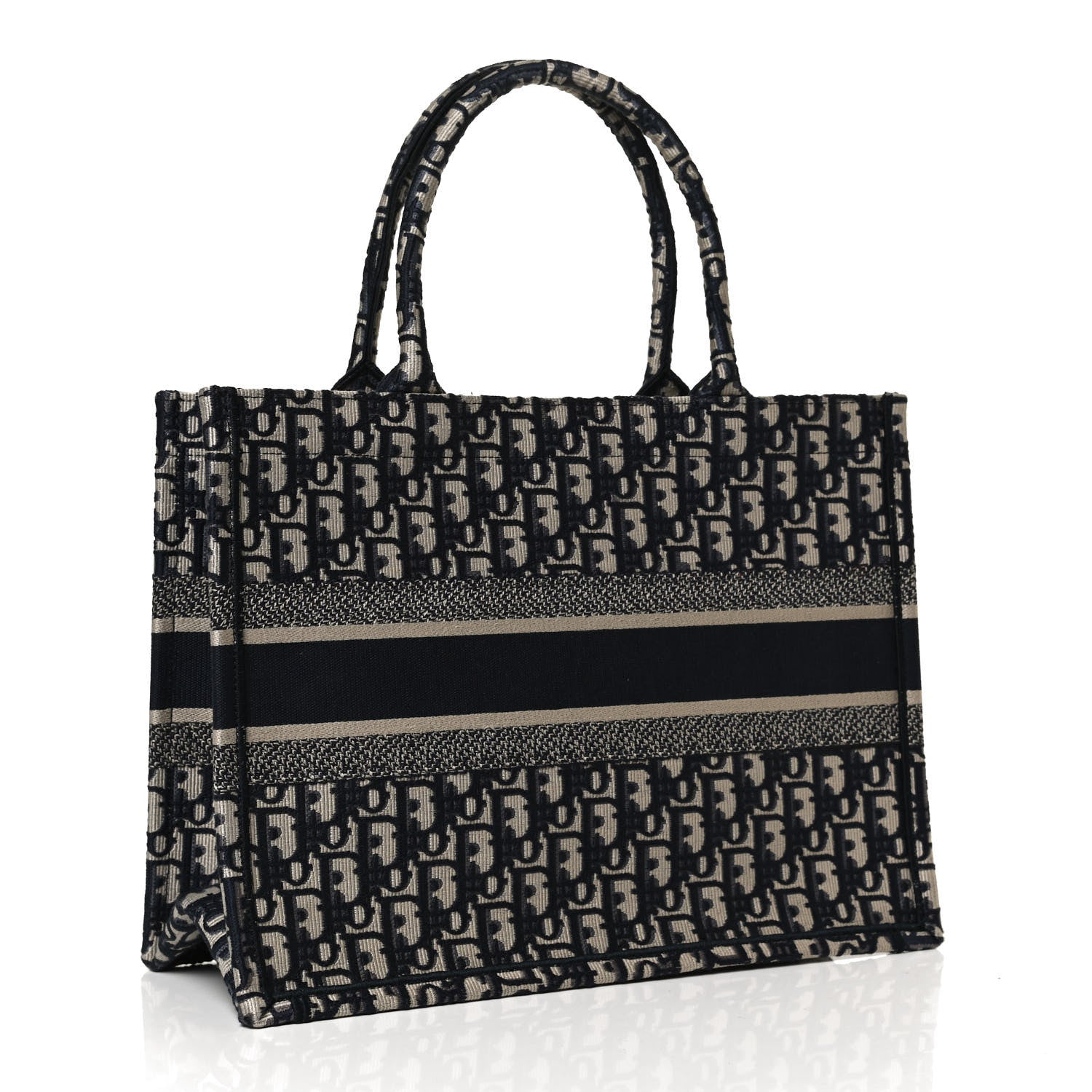 Christian Dior Oblique Medium Book Tote Blue Multicolor 3 of 11