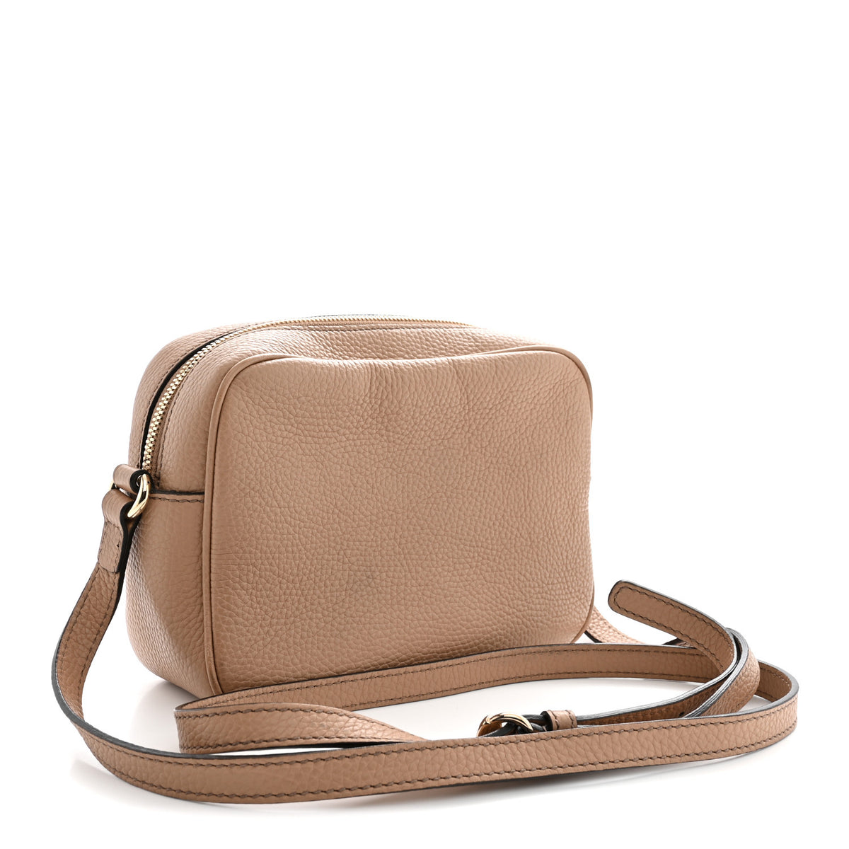 Pebbled Calfskin Small Soho Disco Bag Camelia