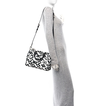 Louis Vuitton X UF Tufted Monogram Speedy Bandouliere 25 White Black 2 of 9