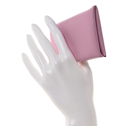 Hermes Chevre Mysore Calvi Card Case Mauve Sylvestre 2 of 8
